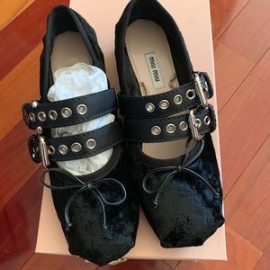 Miu Miu ballerina in Velvet 36.5